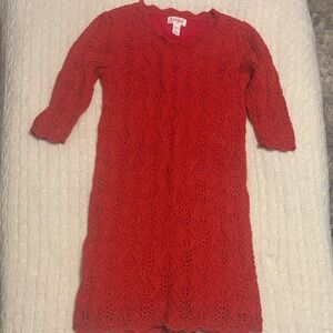 Cat & Jack Vibrant Red Knit Top